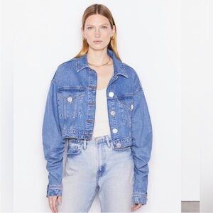 Frame ruched sleeve jacket